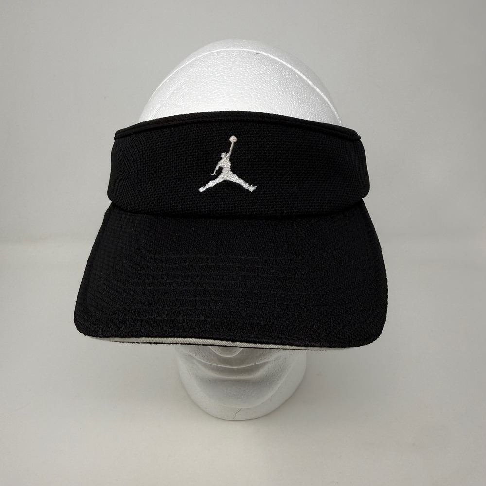 Jordan Jumpman Black Mesh Athletic Visor OSFA Embroidered Logo